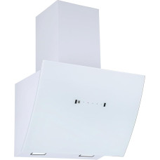 Respekta Cooker Hood Headless / Cooker Hood Angled 60 cm / Stainless Steel Housing with Glass Shade in White / Exhaust and Recirculation Function / CH99060WA / A / 66-72 dB