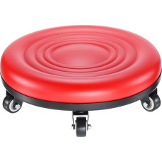 PATIKIL Žemas riedėjimo sėdynės riedėjimo kėdės kėdė PU odos riedėjimo kėdės sėdynės, skirtos namų biurui Fitneso apvali riedėjimo sėdynės kėdė (raudona)