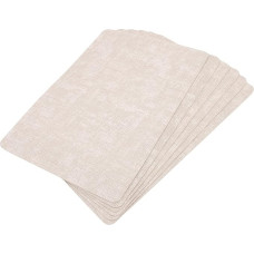 Cocoarm Tischsets 6-teilig, Kunstleder, Hitzebeständig, 43 x 30 cm, Beige, Elegante Platzsets für Esszimmer