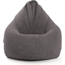 mokebo® XXL antracito spalvos velvetinis pupų maišas vaikams ir suaugusiesiems 