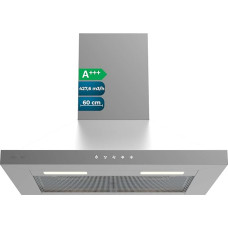 Cecotec Bolero Flux PT 604000 Gartraukis 60 cm, nerūdijantis plienas A+++ Siurbimas 427,6 m³/h 3 greičiai SS jutiklinis valdymas Nerūdijančio plieno apdaila Mažas energijos suvartojimas Nuolatinės srovės variklis
