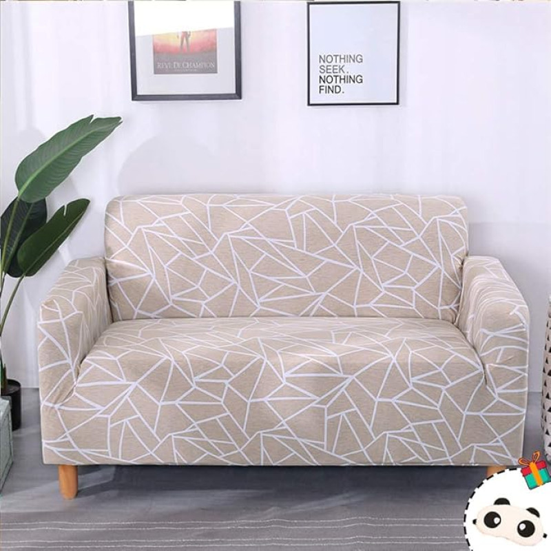 Tempiami sofos užvalkalai, 1, 2, 3, 4 sėdimų vietų apsauginis užvalkalas, elastingas sofos užvalkalas, apsauginis užvalkalas sofai, elastingas užvalkalas su porankiu, neslystantys sofos užvalkalai, sofos užvalkalas (chaki spalvos, 4 sėdimos vietos (235-30