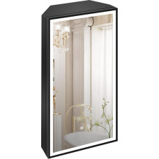 35 x 70 cm vonios kambario kampinė veidrodinė spintelė, kampinė veidrodinė spintelė su apšvietimu, trijų spalvų temperatūra, reguliuojamas ryškumas, skustuvo lizdas su USB jungtimi