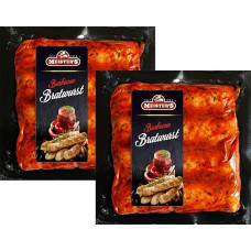 Barbecue Bratwurst su BBQ marinatu American Grill Flavour | Dešrelės kepimui su aštriu grilio marinatu (2 x 200 g)