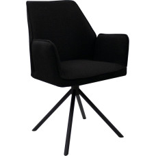 Kick Collection Lex Dining Room Chair, Black, Modern and High Quality, Textured Metal Fabric, Available in Many Colours