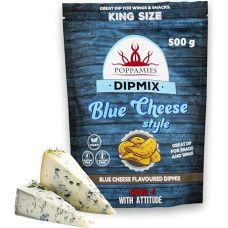Poppamies Dipmix Blue Cheese Style - Veganiškas dipas su mėlynuoju sūriu, skirtas sparneliams, užkandžiams ir užkandžiams - be glitimo ir laktozei - 500 g