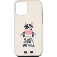Case for iPhone 13 Please Drink Soy Milk Plant Based Vegan Milk Alternative