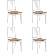 Valgomojo kėdės su pagalvėlėmis, baltas medžio masyvas, Patogi minkšta kėdė, Valgomasis, Virtuvės kėdė, Valgomojo komplektas, Svetainės kėdės, Svetainės kėdės, Svetainės kėdės