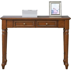 Bauernhaus-Konsolentisch mit 2 Schubladen, schmaler Beistelltisch mit Stauraum, Flurtisch für Wohnzimmer und Eingangsbereich(Brown,140cm/55in)