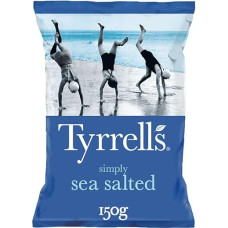 Tyrrell's Lightly Sea Salted, slow-cooked crisps, 150 g