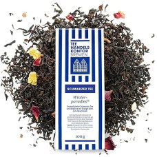 TEE HANDELSKONTOR BREMEN Loose Winter Tea - Seasonal Tea | Winter Paradise Winter Tea Loose | Black Tea with Cinnamon Pieces | Christmas Tea from the Best Tea Gardens | TEE HANDELSKONTOR BREMEN (1