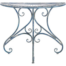 Safavieh Modern Metal Outdoor Accent Table, Moss Blue