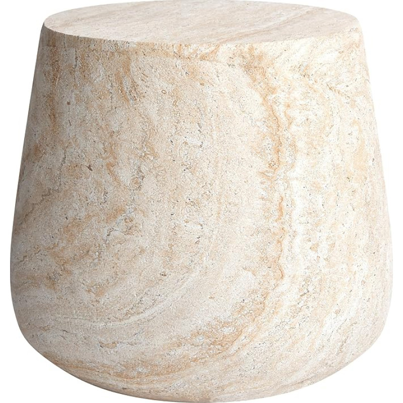 Imperijos meno tiesioginis Travertino akmens apdaila Italijos dizainas MgO šoninis stalas, skirtas gyvenamajam kambariui, miegamajam, biurui 18,8 x 18,8 x 16,1 colio