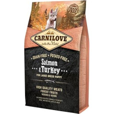 CARNILOVE Lašišos ir kalakutienos sausas maistas didelių veislių šunims - 4 kg
