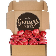 Genussleben dėžutė su širdimi Lindt šokolado pieno šokolado širdelės Dovanų idėja su 700 g saldainių šokolado, atskirai supakuotų maždaug 36 širdelės draugams, šeimai ir partneriui arba Moters dienai