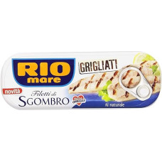 6x Rio Mare Filetti di Sgombro Grigliato al Naturale Grilyje keptos skumbrės filė 120 g Daug Omega 3