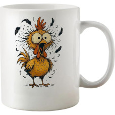 Hühnertasse,350ml Keramik Becher für Getränke - Heiße Schokolade Tasse mit Henkel - Perfekt für Hühner Liebhaber Frauen sowie Kaffee Tee Milch Wasser