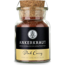 Ankerkraut Pink Curry Spice, 80 g in Cork Glass, Indian Dish Mixture of Spicy Ingredients, Easy Cooking without Flavour Enhancer, India Masala in Your Kitchen