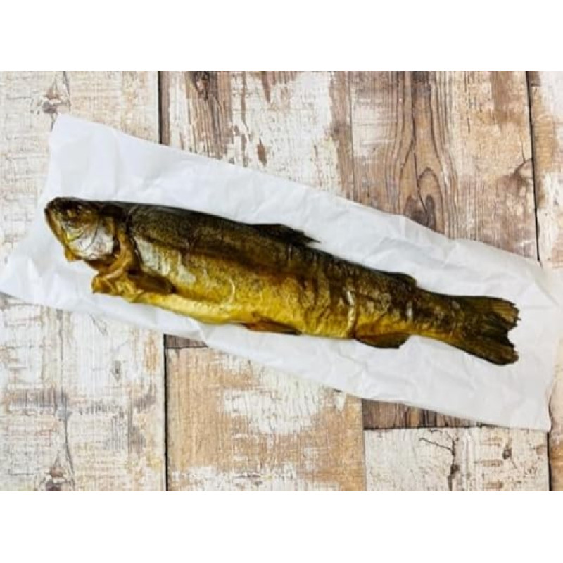 Rūkytas upėtakis, rūkytas ant geriausių buko malkų, kasdien šviežias iš dūmų (1 x 200 g), vakuumuotas