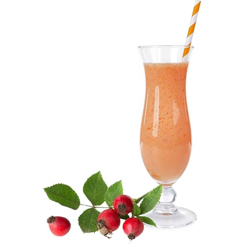 Išrūgų milteliai Luxofit su L-karnitinu, praturtinti L-karnitinu Baltymų sveikatingumo gėrimas Išrūgos be aspartamo (Rosehip, 1 kg)