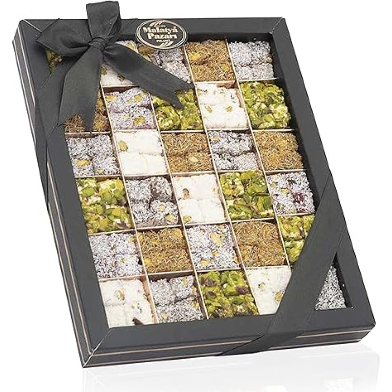 Palanci | Turkiški saldumynai | Pascha Turkish Delight | Premium Lokum nuo 1870 m. | Veggie | Želė vaisiai su pistacijomis, lazdyno riešutais, šokoladu, granatais | Saldainių mišinys (680 g)