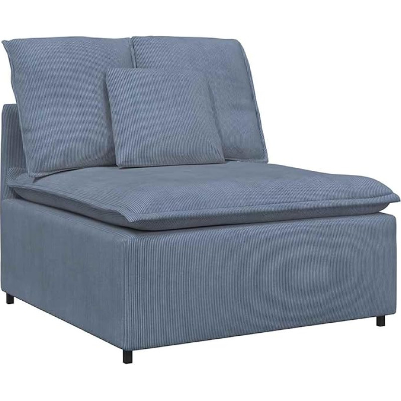 Mėlyna modulinė sofa su velvetinio audinio paminkštinimu - patogi ir stabili gyvenamajame kambaryje Modelis4104440