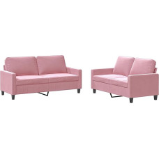 Rožinė aksominė sofa su metaliniu rėmu - patogi poilsiui ir skaitymui | 138 x 77 x 80 cm Modelis3201499