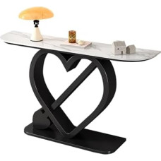 Konsolentisch aus Kunstmarmor - Moderner Beistelltisch für den Eingangsbereich mit Marmorplatte - Ideal für Wohnzimmer, Flur, Foyer - Design für vielseitige Wohndekoration