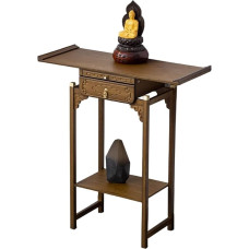 Altartisch aus Bambus mit Schublade, einfacher buddhistischer Meditationsschrank, chinesischer Opfertisch für Zuhause, Buddha-Nische, 66 x 40 x 108 cm