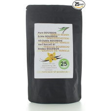 Burbono vanilės pupelės (25 vnt., 12-13 cm, pakuotė), 100 % natūralios, iš Madagaskaro, šviežios ir sultingos, su dideliu vanilės kiekiu, aukščiausios kokybės gurmaniška vanilė