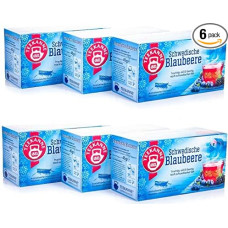 Teekanne Swedish Blueberry, Pack of 6, 6 x 20 Tea Bags, (6 x 45 g)