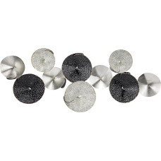 104 cm sieninės skulptūros Stačiakampė sieninė dekoracija Metalinė sieninė dekoracija Dekoracijos 3D metaliniai paveikslėliai Šiuolaikiniai meno kūriniai namams Svetainė Valgomasis Miegamasis Miegamasis Virtuvė Koridorius, sidabriškai juoda