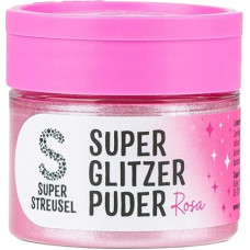 Super Streusel Super blizgučių milteliai rožinės spalvos | Valgomieji blizgučiai gėrimams, tortams, tortų blizgučiams | Blizgučių milteliai rožinės spalvos | Rožinės spalvos milteliai | Rožinės spalvos blizgučių dulkės