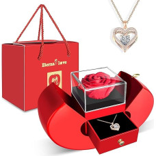 Preserved Flower Rose with Green Gift Box