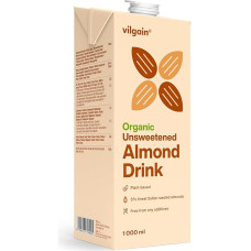 Vilgain Organic Almond Drink - Vegetable Drink Milk from Roasted Organic Almonds | No Additives, Vegan & Lactose Free | Perfect for Coffee, Cereal & Smoothies