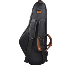 Ypač stabilus ir gerai paminkštintas krepšys alto saksofonui su nuimamais kuprinės dirželiais ir papildomomis apsauginėmis juostelėmis piltuvėlio pusėje (Alto saksofonas)