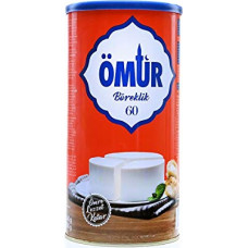 Ömür Böreklik 60-2 x 800 g Metalinė skarda Kombinuotas maisto produktas, pagamintas iš nugriebto pieno ir palmių aliejaus sūryme su 72 % karvės pieno Mikrobiologinė laboratorija Vegetariškas Be glitimo Halal