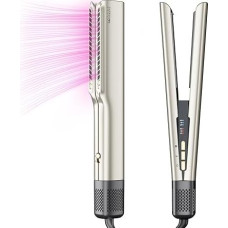 Oro plaukų tiesintuvas, PARWIN PRO BEAUTY Ionen oro tiesintuvas, be kaitinimo plokštelių, nuo šlapio iki sauso, tiesinimas oru, maks. Apie 160 °C, skirtas vidutinio ilgio plaukams ir ilgiems plaukams (35-75 cm), 1200 W, šampanas