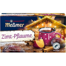 Meßmer Cinnamon Plum | Winter Fruit Tea with Fruity Spicy Aroma | 20 Tea Bags | Vegan | Gluten Free | Lactose Free