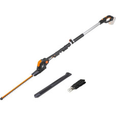 WORX WG252E.9 akumuliatorinės teleskopinės gyvatvorių žirklės, 1340 aps/min, 45 cm pjovimo plotis, 10 krypčių reguliuojama teleskopinė rankena iki 3,20 m aukščio, suderinama su 