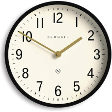NEWGATE Master Edwards sieninis laikrodis | Vidurio amžiaus stiliaus laikrodis | 30 cm | Matinės juodos spalvos gilus metalinis korpusas | Modernus retro dizainas virtuvei, svetainei ar biurui