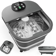 COMFIER 2026 sulankstomas kojų masažuoklis, kojų vonelė su šildymu, dušu, temperatūros reguliavimu ir 30 