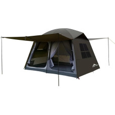 Three Bears 6 asmenų 3000 mm vandeniui atspari dvisluoksnė palapinė su kambario pertvaromis Spalvotos sagtys Priekinis ir galinis tentas - ideali šeimos palapinė stovyklavimui ir lauke