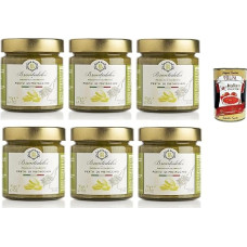 Brontedolci Pesto di Pistacchio Pistachio Pesto padažas makaronų padažas Pistacijų padažas 6 x 190 g stiklinėje iš Sicilijos su 55 % pistacijų + itališka gurmaniška polpa 400g