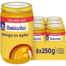 Bebivita Fruit Mango in Apple, 250 g, 6 vnt. (6 x 250 g)