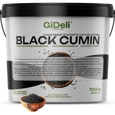 GiDeli Juodųjų kmynų sėklos kibirėlyje, 1 kg, tikros juodųjų kmynų sėklos, universalus pagalbininkas jūsų virtuvėje