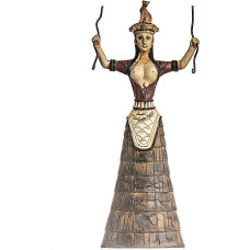 XVI a. Minojos gyvatės deivės replika Kretos gydytojos kunigės statula 30 cm