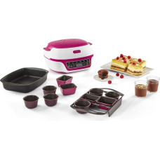 Tefal Cake Factory Délices KD8101 | Pyragų kepimo mašina | 5 automatinės programos | Rankinis režimas | Receptų knyga | Daugybė priedų | Nemokama programėlė | Tortai ir saldumynai | Balta / rožinė