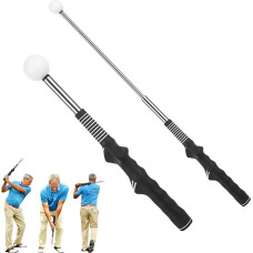 Retractable Golf Swing Trainer, Golf Swing Training Aid, Portable Golf Grip Trainer, Golf Training Aid for Strength, Grip Speed and Flexibility, Training, Swing Correction, Chipping, Driving