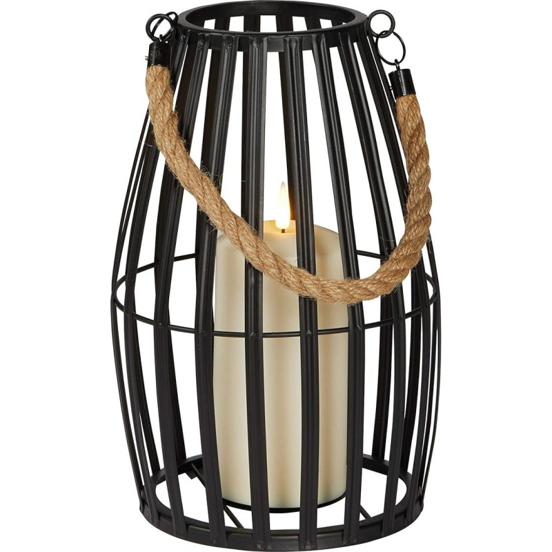 Lights4fun Canberra juodas metalinis žibintas su 